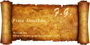 Fusz Gusztáv névjegykártya