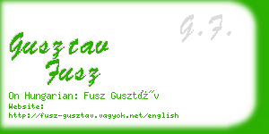 gusztav fusz business card